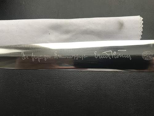 SA dagger with Ernst Röhm honor inscription