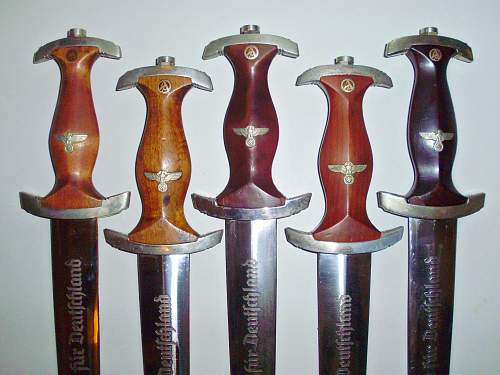 Five SA daggers