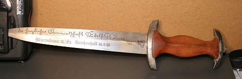 Inscribed SA dagger