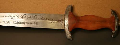 Inscribed SA dagger