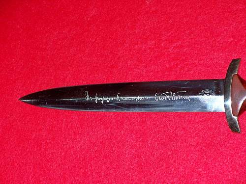 SA full inscription Rohm dagger by Henckles