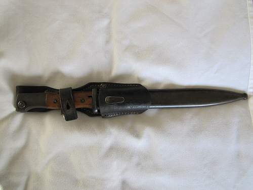 1943 K98 Bayonet (matching numbers with frog)