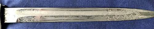 Engraved bayonet to Reichswehr Inf. Regt. No.6