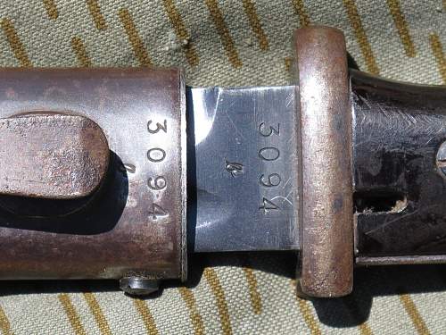 K98 Bayonet 1942 E &amp; F Horster With Bring Back Papers