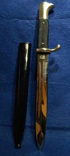 Eickhorn short etched bayonet, for Review.