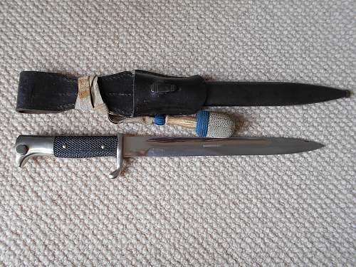 Puma KS98 dress bayonet, 25cm blade and troddel