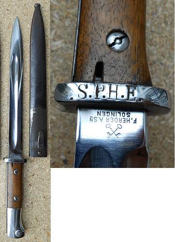 Marking on a Weimar bayonet