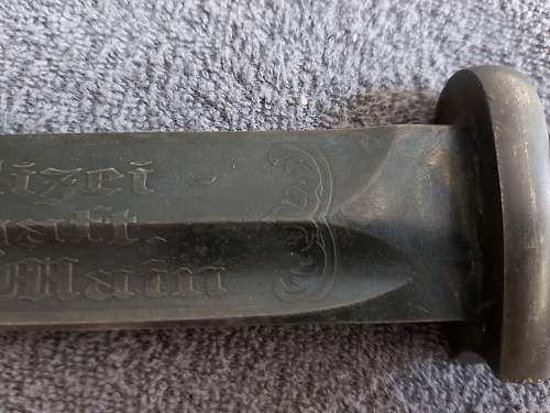 K98 Fake etched? (Schutz Polizei Frankfurt)