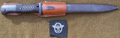 German Police Combat Bayonet 84/98III and Frog