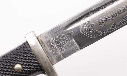 Etched dress bayonet from F.W.Holler