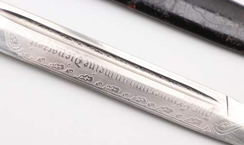 Etched dress bayonet from F.W.Holler