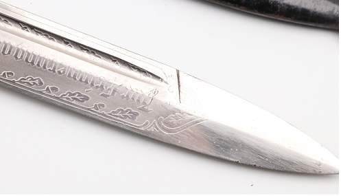 Etched dress bayonet from F.W.Holler