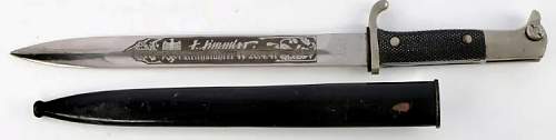 “Himmler” Etching on Bayonet - post-war add-on?