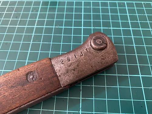 Crossed Out Serial Number with Foreign Numbers On Pommel &amp; Crosspiece