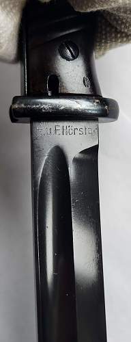1940 E u F Horister matching numbered bayonet