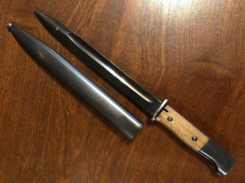 WW2 German Behoerden Export 84/98 III Bayonet Police Polizei Contract?