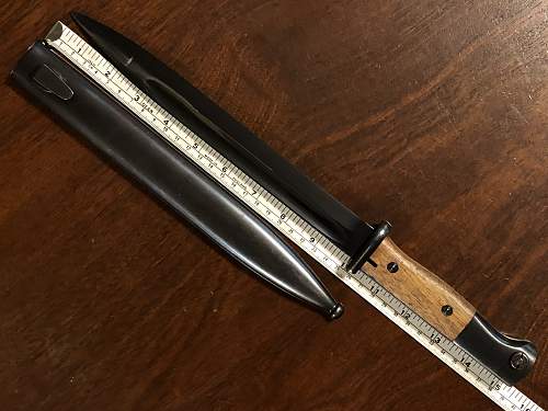 WW2 German Behoerden Export 84/98 III Bayonet Police Polizei Contract?