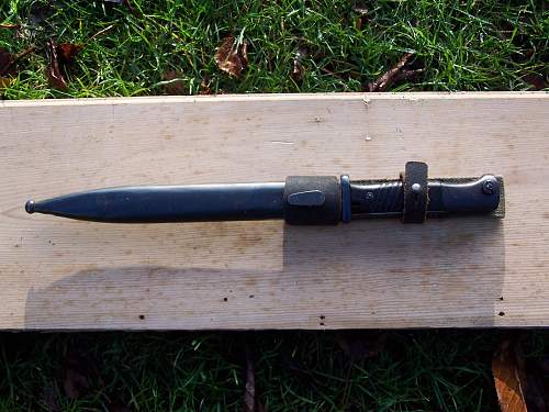 K98 Bayonet canvas and leather frog