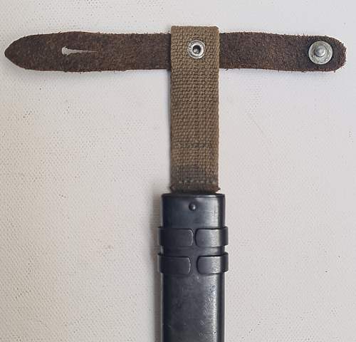 K98 Bayonet canvas and leather frog