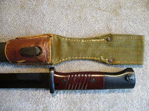 K98 Bayonet canvas and leather frog