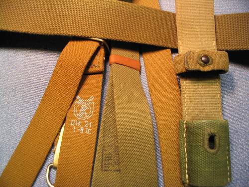 K98 Bayonet canvas and leather frog