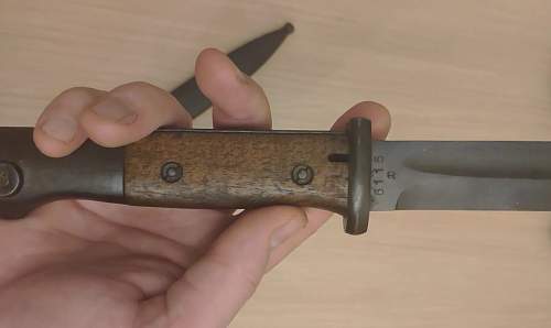 K98 bayonet with unusual marking &quot;KART.&quot;