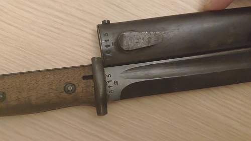 K98 bayonet with unusual marking &quot;KART.&quot;