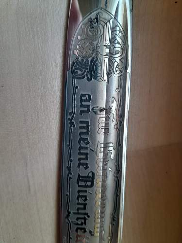 KS98 Puma, an engraving on the blade