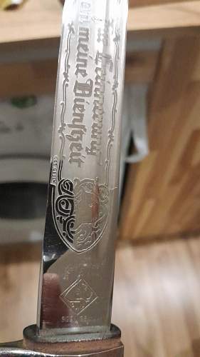 KS98 Puma, an engraving on the blade