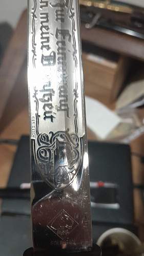 KS98 Puma, an engraving on the blade