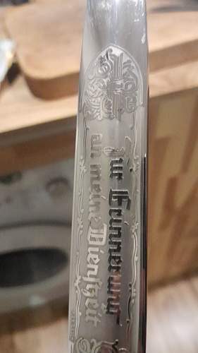 KS98 Puma, an engraving on the blade