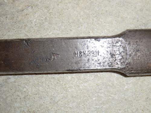 K.98 bayonet scabbard dent removal tool found in Jersey Channel Islands today.