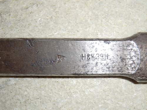 K.98 bayonet scabbard dent removal tool found in Jersey Channel Islands today.