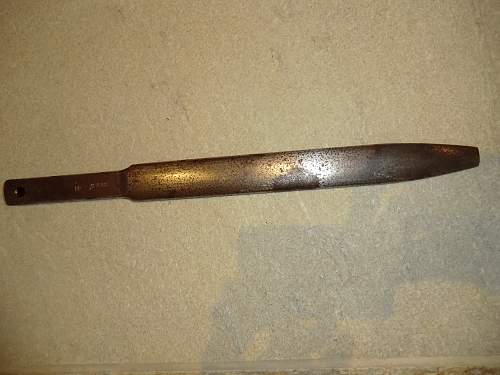 K.98 bayonet scabbard dent removal tool found in Jersey Channel Islands today.
