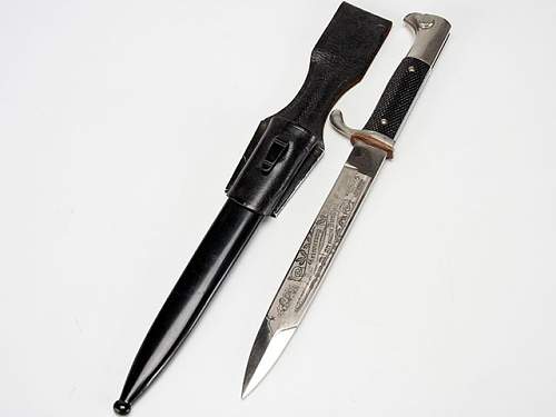 German bayonet Eickhorn blade engraved original?