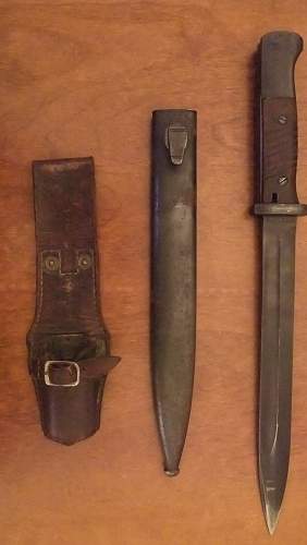 E.Pack &amp; Sohn 1938 K98 bayonet with frog / information requested