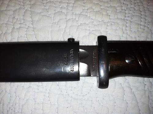 Mauser K98 Bayonet help...