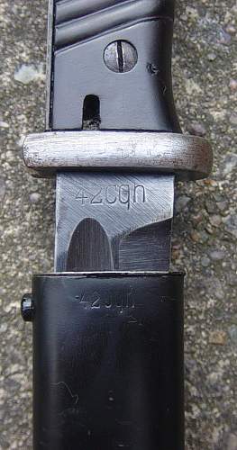 K98 bayonet with matching numbers