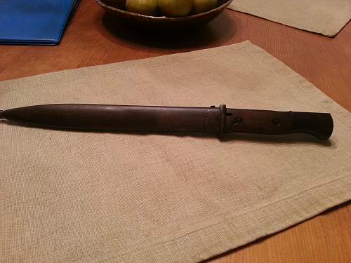K98 bayonet with matching s/n part of 4 collection picked