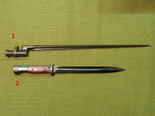 K98 bayonet  vs. The Firemans dress bayonet. differences