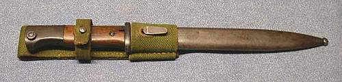 K98 combat bayonet with tropical frog