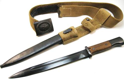 DAK Luftwaffe Bayonet Rig