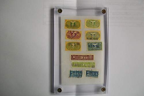 Various dues stamps