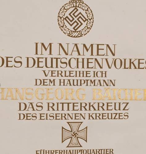 Luftwaffe Ace Horst Ademeit Ritterkreuz Award Document Authentication