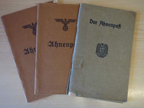Various 3rd Reich paper items.