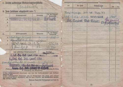 German Passbook Italy 1944