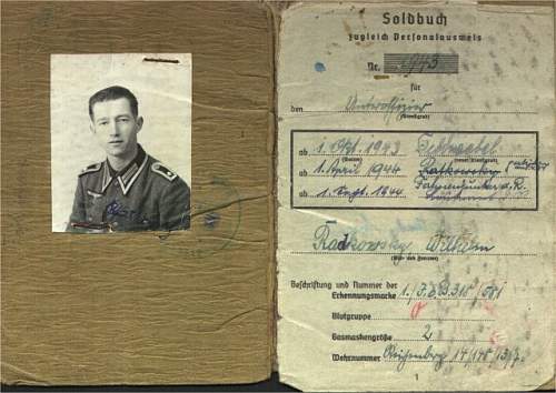 German Passbook Italy 1944