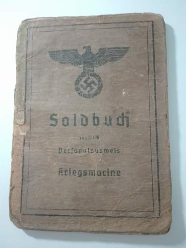 Soldbuch Kriegsmarine informations please