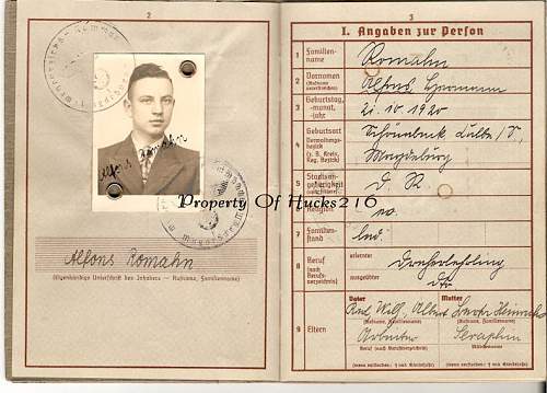 Auxiliary Cruiser ' Pinguin' Wehrpass &amp; Paperwork