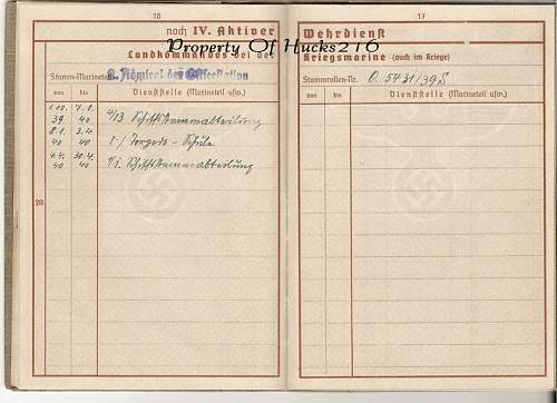 Auxiliary Cruiser ' Pinguin' Wehrpass &amp; Paperwork